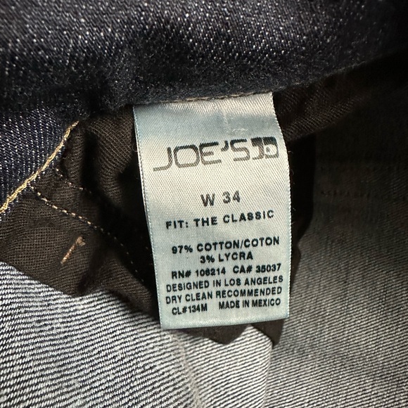 Men’s Joe’s Jeans Classic Jeans in Dark Blue Wash Professionally Shortened - Picture 9 of 16
